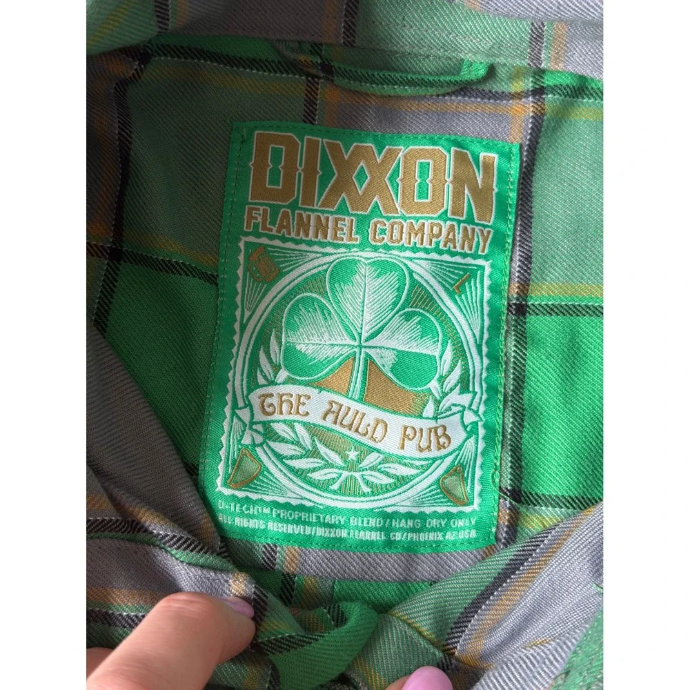 Dixxon Flannel Company The Auld Pub Plaid Mens Shirt Green Large